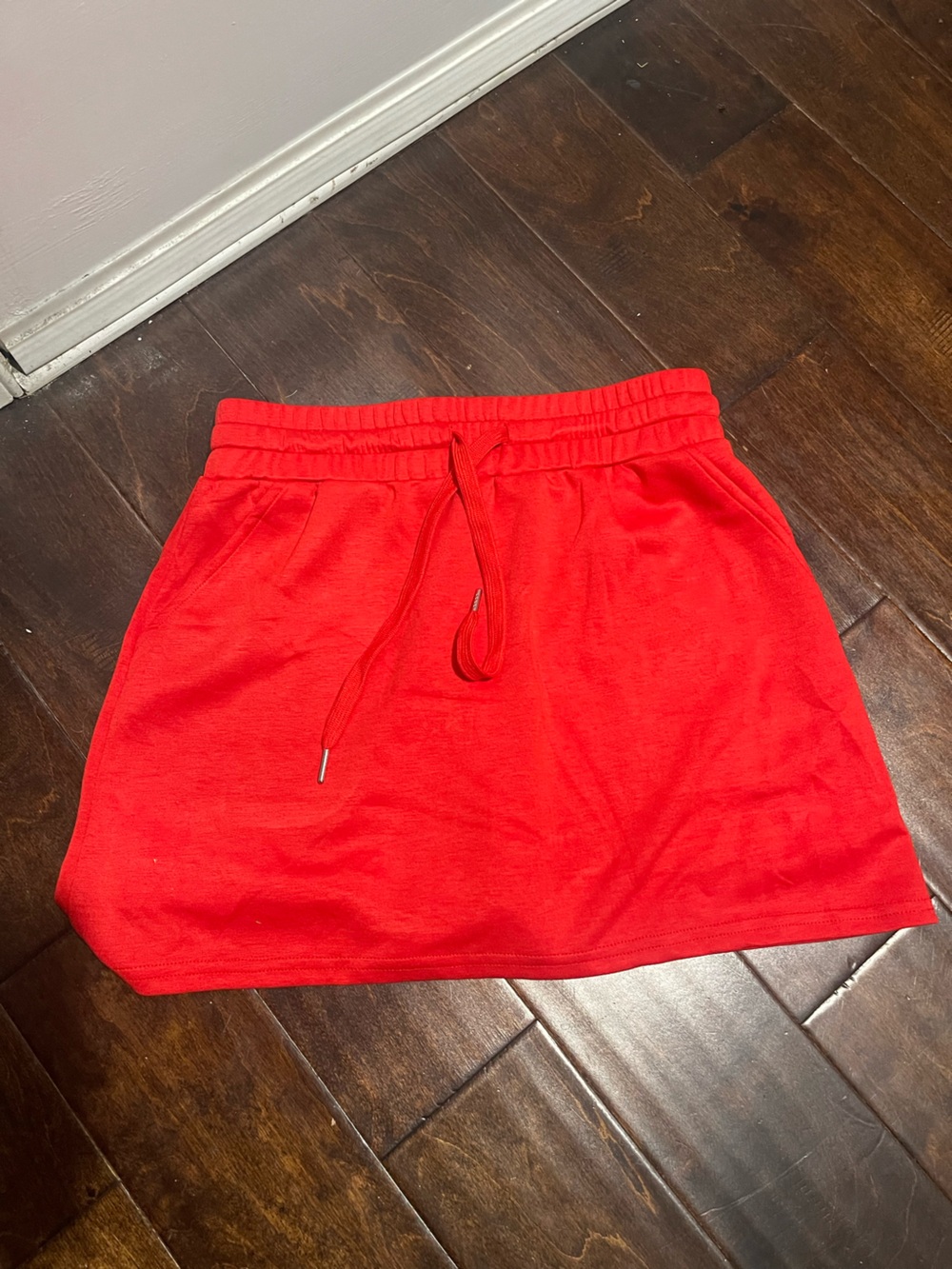 CUEPLY Women's Athletic Running Skort with Liner Running Shorts with Liner Red